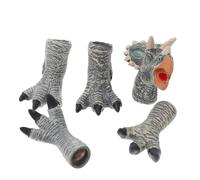 OFFIGAM 1 Set Burattini a Mano Dito Dinosauro Dinosauri Che Fa i Primi Passi Burattino Di Mano Degli Animali Burattini Divertenti Burattino Di Mano Animale Grigio Vinile