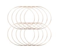 OFFIGAM 10 Pezzi Anelli in Ferro Dorati per Sogni DIY Cerchi Rotondi Resistenti e Non Deformabili per Progetti di Artigianato e Creazioni Manuali