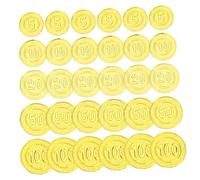 OFFIGAM 100 Monete Pirata Giocattoli in Plastica per e Caccia al Monete Dorate per Bomboniere e Decorazioni Giocattoli Tema Compleanno