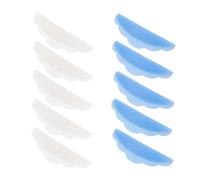OFFIGAM 10paia Silicone Eyelash Curling Perming Curler Shield Pads Reusable Eyelash Patches for Curls Easy to Clean and Maintain for Lash Treatments