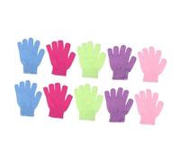 OFFIGAM 10pezzi Guanto Esfoliante Per Doccia Di Colori Misti Per Pulizia Del Corpo e Della Attiva La Circolazione e Rimuove Le Cellule Morte