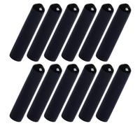 OFFIGAM 12 Pezzi Coperture per Beccucci di Bottiglie in Gomma Nere Riutilizzabili e Protettive per Dosatori di Vino e Olio Uso Domestico e Bar