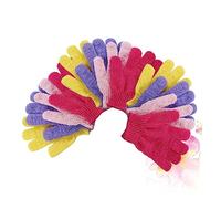 OFFIGAM 12pezzi Guanti Esfolianti Per Doccia Cinque Dita Da Colorati Per Massaggio e Pulizia Corporea Rimuove Cellule Morte e Stimola Circolazione Accessori Per Bagno Essenziali