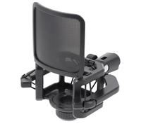 OFFIGAM 1pezzi Supporto Per Microfono Antisismico in Rete Antiurto Staffa Regolabile Per Microfono Nero Adatto Riunioni Discorsi e Trasmissioni in Diretta