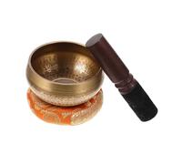 OFFIGAM 1Set Ciotola per Meditazione Buddha con Bastoncino e Tappetino Strumento Musicoterapia per Relax e per Stress