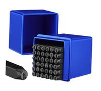 OFFIGAM 1set Punzoni Metallo per Timbratura Kit per Numeri e Lettere Compatibile con Materiali Diversi Impronte Precise e Chiare Conservazione Compatta e Resistente al Carbonio