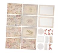 OFFIGAM 1set Scrapbook Vari Materiali con Adesivi Decorativi Kit per Album Fai da Te per Creazioni Artistiche e Decorazioni Personalizzate