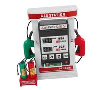 OFFIGAM 1set Stazione Di Servizio Giocattolo Per Display Digitale Doppio Interattivo Di Pompa Benzina Con Funzione Voce Gioco Creativo Per Sviluppo Immaginativo e Abilità Matematiche