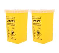 OFFIGAM 2 pezzi Contenitore per Oggetti Taglienti Riutilizzabile in Plastica Spessa Multiuso per Smaltimento Rifiuti Medici e Tatuaggi Sicuro e Resistente per Saloni e Strutture Sanitarie