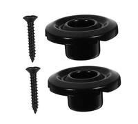 OFFIGAM 2 pezzi Guida per Corde Del Basso Metallo Nero Ritenzione per Corde con Viti Design Moderno per Sicurezza e Stabilità Duratura