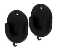OFFIGAM 2 Pezzi Staffa per Telecamera Gancio in Plastica Nera, Posizionamento Flessibile e Struttura Resistente per Telecamere Wireless in Garage o Nursery