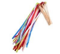 OFFIGAM 20pezzi Bastoni Colorati Con Nastro Per Feste Bacchette Magiche Con Campanellino Wands Per Cerimonie Di Matrimonio e Feste Di Compleanno Accessori Festivi Per Celebrazioni e Eventi