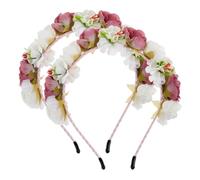 OFFIGAM 2pezzi Cerchietti Floreali Per Matrimonio e Festival Coroncina Di Fiori Artificiali Per Halloween e Dei Morti Accessori Per Da Sposa e Maternità Stile Romantico e Bohémien