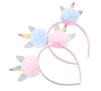 OFFIGAM 2pezzi Cerchietti per Capelli Forma di Unicorno Divertenti Fasce per Capelli per Bambine Realizzati Tessuti di Leggeri e Resistenti per Feste Cosplay e Spettacoli