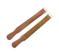 OFFIGAM 2pezzi Coramella Pelle Naturale Per Rasoio Dritto Panno Affilatura Vintage Per Rasoio e Strumenti Da Taglio Per Affilare Bricolage e Utensili