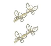 OFFIGAM 2pezzi Fermagli Eleganti Per Farfalla Strass Da Accessori Per Acconciature Da Donna Per Feste Scuola e Uso Quotidiano Design Delicato e Raffinato Per Look Unico e Affascinante