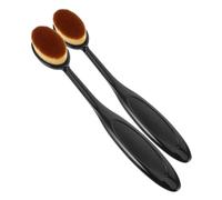 OFFIGAM 2pezzi Pennelli Per Fondotinta Flat Top Strumento Makeup Sintetica Per Applicazione Senza Sforzo Di Polveri e Fondotinta Manico Per Miscelazione e Buffing
