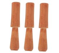 OFFIGAM 3 Pezzi ciotola del canto stik bastoncino soundbars tamburellare gong terzo martello della ciotola del suono buddista di legno della ciotola del suono buddista Mogano Brown