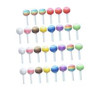 OFFIGAM 30 Pezzi Lecca-lecca Di Simulazione Mini Roba Lecca Lecca Casa Delle Bambole Piccolo Ciondoli Mini Lecca-lecca Decorazioni Minuscolo Per Plastica Colore Casuale