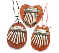OFFIGAM 3pezzi Kalimba Mini Legno Strumento Musicale Portatile Per Principianti e Adulti Note Facile Da Suonare Include Corda Per Appendere Design Ergonomico Per Coltivare Interesse