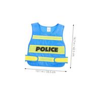 OFFIGAM 4 Costume Poliziotto Gilet Cosplay Carriera per Feste Accessori Dress Up e Pretend Play Outfit Occupazione per Halloween e Attività Scolastiche