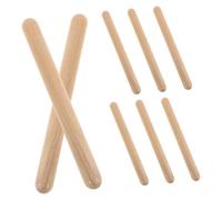 OFFIGAM 4 paia Bacchette Ritmiche Legno Naturale per Strumento Musicale Orff per Attività Educative Percussione per Sviluppare Ritmo e La Creatività Nei