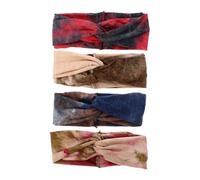 OFFIGAM 4pezzi Fascia Per Elastica Fascia Per Fitness Nodo Decorativa Buona Permeabilità All'aria e Capacità Di Assorbimento Del Sudore