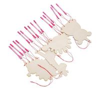 OFFIGAM 4sets Carillon Vento in Legno Grezzo per Ragazzo Ragazza Forme Dinosauro Leone e Giraffa Kit Artigianato Fai da Te per Decorazioni e attività Creative