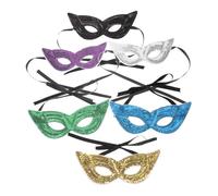 OFFIGAM 6 Maschere da Strass e Paillettes Eleganti Accessori per Eventi Festivi e Masquerade Colori Vivaci e Design Comfortevole