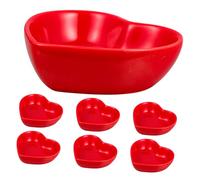 OFFIGAM 6 pezzi Piatti in per Salse e Condimenti Resistenti al Calore per Antipasti Snack e Salsa Colori Vivaci per Feste e Uso Quotidiano