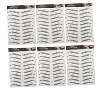OFFIGAM 6fogli Stick Eyebrow Transfer Stickers for Natural-looking Brows Easy Application for Sparse Over-plucked Eyebrows