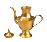 OFFIGAM Caraffa Decorativa in Rame Vintage per Buddha e Casa | Finitura Oro, Stile Retrò Raffinato, Uso su Tavolo, Pezzo Singolo per Arredo Interno