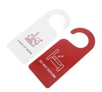 OFFIGAM Cartello da Appendere alla Porta D’ingresso Hotel in Pvc Doppio Lato Scritte Non Disturbare e Pulisci Stanza, Fermaporta Resistente Agli Strappi per Uffici e Lounge Aziendali, Set