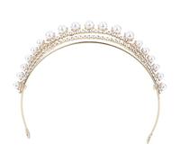 OFFIGAM Cavallo di testa della di perle principessa accessori per per la sposa elegant lux coroncina sposa gioielli per Teste di strass ferro da stiro Golden