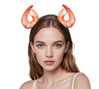 OFFIGAM Cerchietto Divertente Gamberetto per Photobooth e Feste a Tema Marino, Leggero Accessorio per Cosplay e Servizi Fotografici Halloween Carnevale
