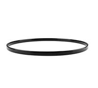 OFFIGAM Cerchio per Tamburo Nero da 12,58 Pollici in Gomma, Accessorio per Percussioni Miglioramento del Suono e Stabilità della Pelle, Design Elegante e Classico