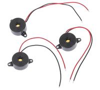 OFFIGAM Cicalino Piezoelettrico Attivo 3 Pezzi Piccolo Cicalino Continuo Cavetti 3-24v Dc per Impianto Allarme Casa e Dispositivi di Sicurezza