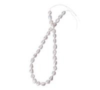 OFFIGAM Collana di Perle Barocche 9-10mm Fai da Te per Donne, Perline Naturali Bianche Circa 35 Pezzi, Elegante Gioiello Delicato per Feste e Decorazioni