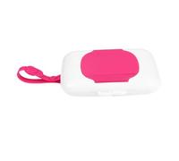 OFFIGAM Contenitore Portatile per Salviette Umidificate per Bambino Bambina, in Plastica Rosa, Adatto per Pulizie Rapide da Appendere al Passeggino