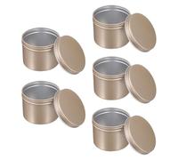 OFFIGAM Contenitori per Candele Fai da Te in Alluminio 100ml 5 Pezzi Scatole Natalizie Leggere per Organizzare Dolci e Creme per Feste e Creazione Candele