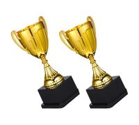 OFFIGAM Coppa Premio Competizione 2 Pezzi in Plastica per Premiazione | Versione Portatile, per Eventi Sportivi e Concorsi, Forma Statuetta Creativa, Adatto a Scuola Primaria e Materna