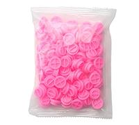 OFFIGAM Coppetta per Innesto Ciglia Colla 100 Pezzi Rosa Tazza Ritardante Asciugatura Strumento per Trucco e Extension Ciglia Professionale Portatile per Estetiste e Make-up Artist