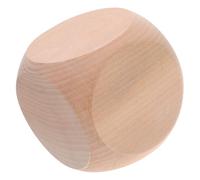 OFFIGAM Dado in Legno Beige 80mm Cubo Minimalista per Giochi da Tavolo Uso Versatile e Libertà Creativa per Feste e Progetti Fai-da-te