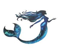 OFFIGAM Decorazione da Parete a Forma di Sirena Facile Installazione in Ferro Blu Design Elegante e Versatile per Giardino e Interno per Decorazioni Esterne e Interne