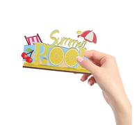 OFFIGAM Decorazione da Tavolo Estiva in Legno Lettere, Materiale Sintetico Leggero e Compatto, per Festa Hawaiana o Matrimonio