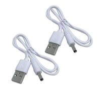 OFFIGAM Doppio Cavo Adattatore USB a Cc 3,5 X 1,35 MM Set da 2 per Caricabatterie Dc e Apparecchi Portatili, Adatto per Ricarica Domestica e Ufficio