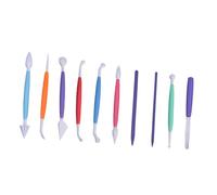 OFFIGAM Facili da Maneggiare e Pulire Strumenti in Plastica Set di 10 per Modellare Argilla e Pasta da Modellare Colore Casuale per Ceramica e Cottura