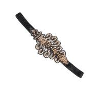 OFFIGAM Fascia Chioma Vintage 1920s Strass, Fascia Resistente e Comoda per Feste a Tema e Carnevali, Accessorio Delicato e Leggero per Donna