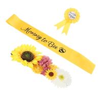 OFFIGAM Fascia Futura Bouquet Set 3 per Shower Decorativa Facile Indossare Accessori per Foto per Festeggiare l'Arrivo del Bebè