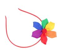 OFFIGAM Fascia per Chioma Lgbtq Fiore Arcobaleno, Resistente e Leggera, Design Unico per Festival e Feste a Tema Pride, Accessorio Colorato per Chioma